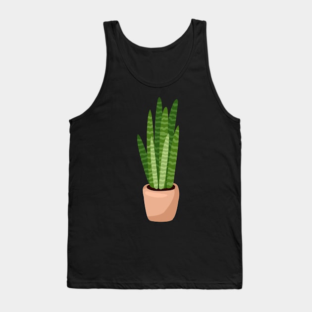 Sansevieria Succulent Tank Top by oixxoart